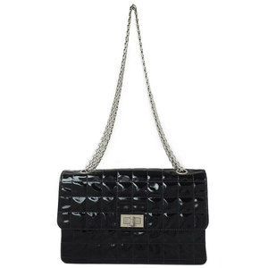 Chanel Chocolate Bar Chain Shoulder Bag Black